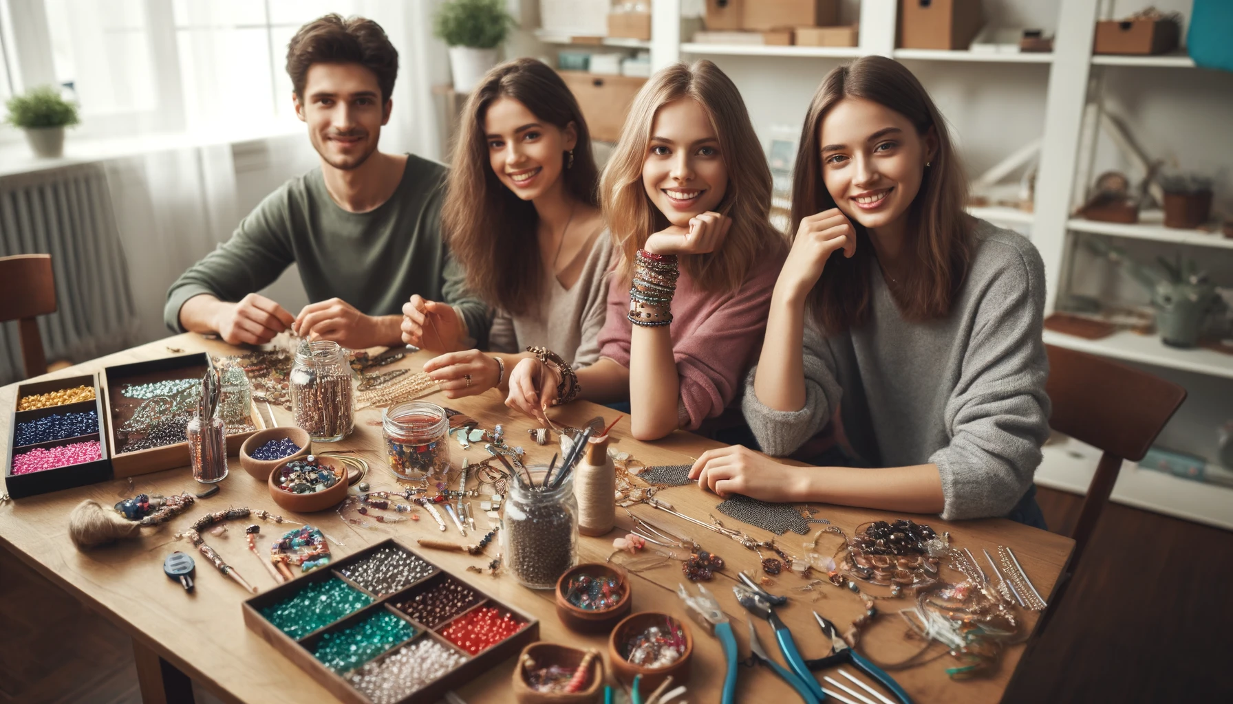 Fabrication de bijoux DIY. Bracelets et colliers faits maison.