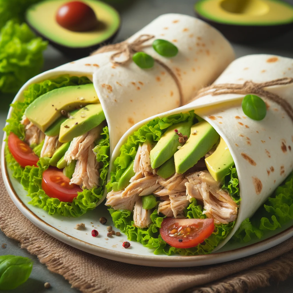 Wraps de Poulet à l'Avocat