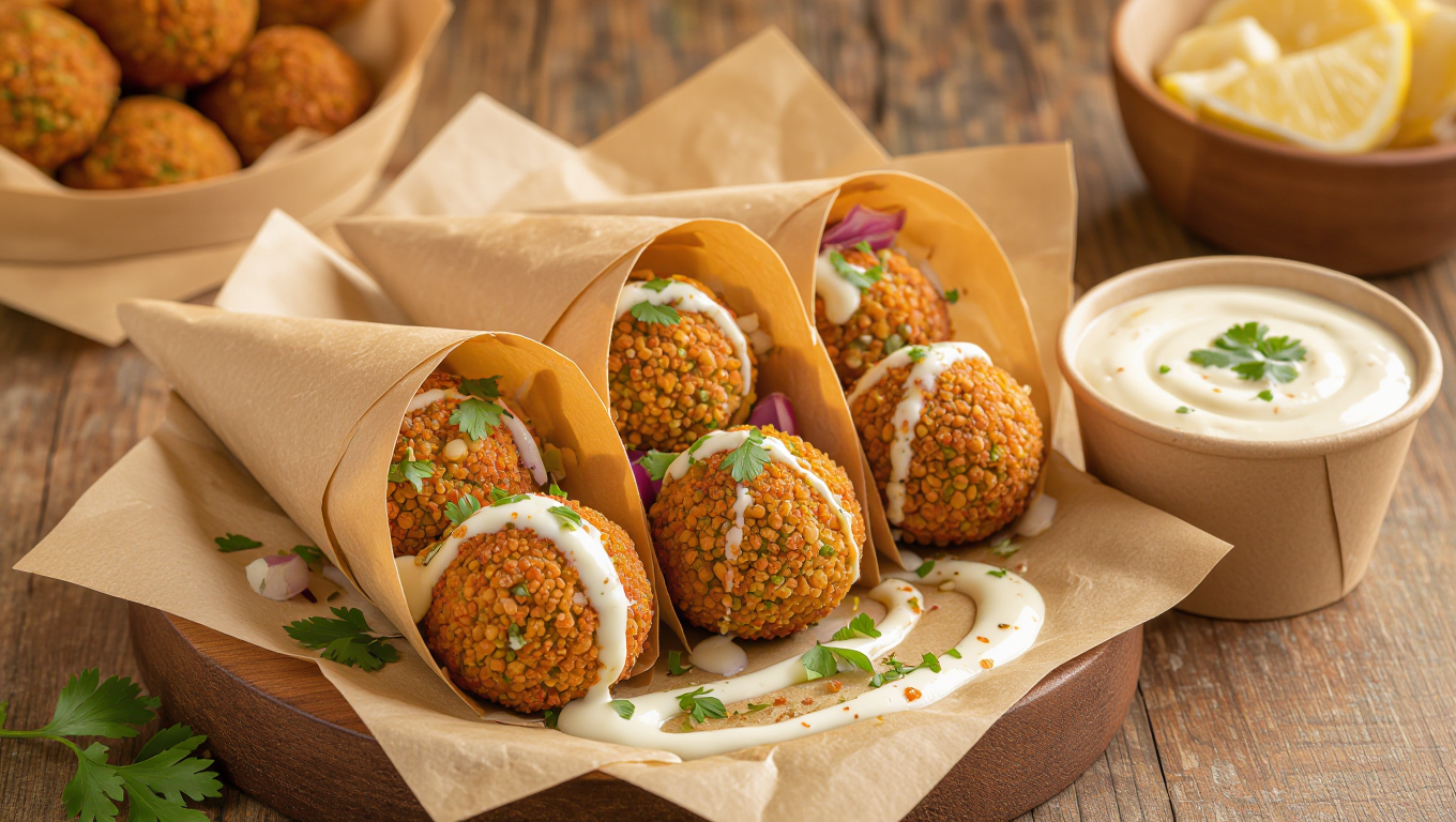 Recettes finger food : Boulettes falafels express + sauce tahini
