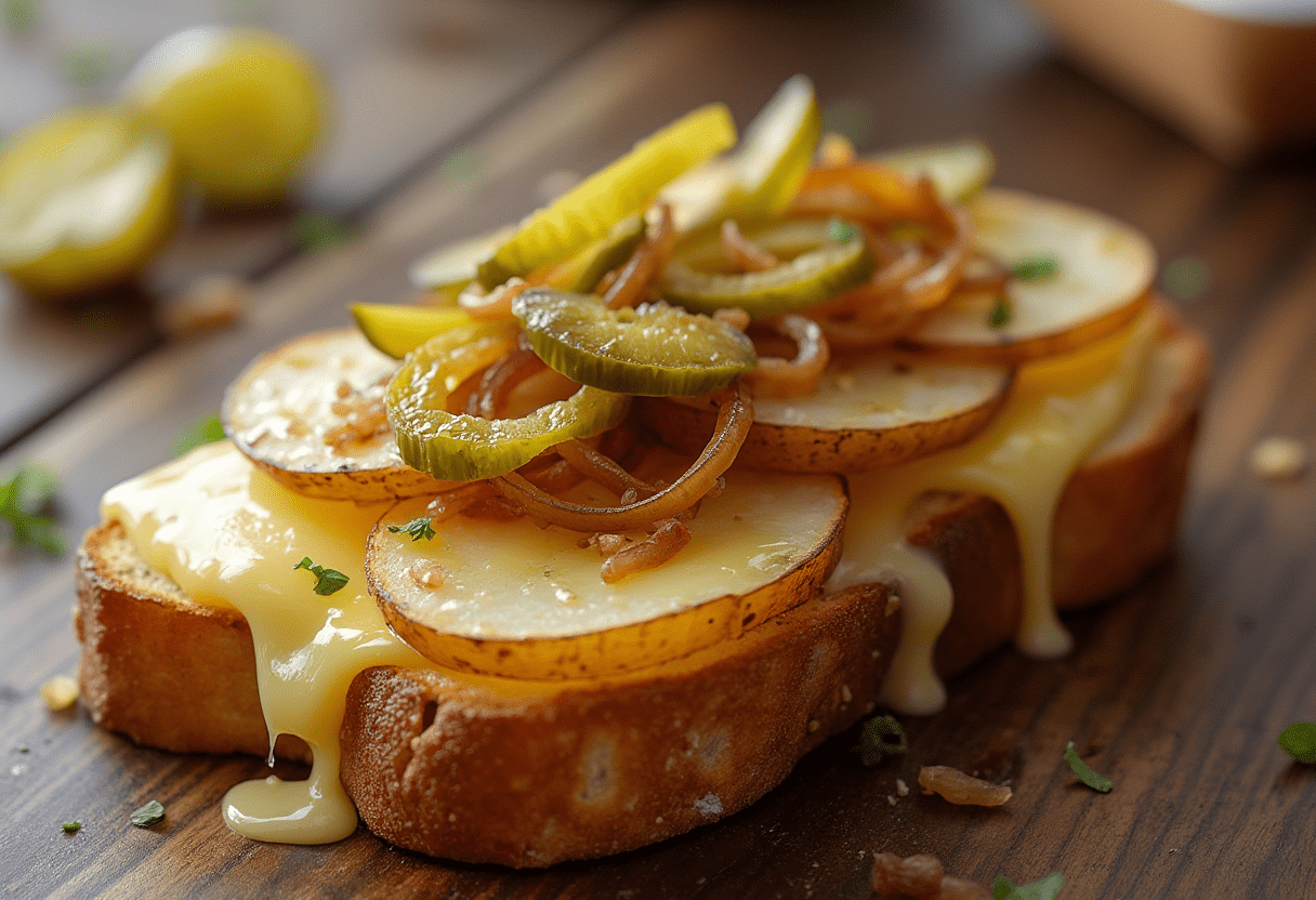 Recette de tartine raclette revisitée