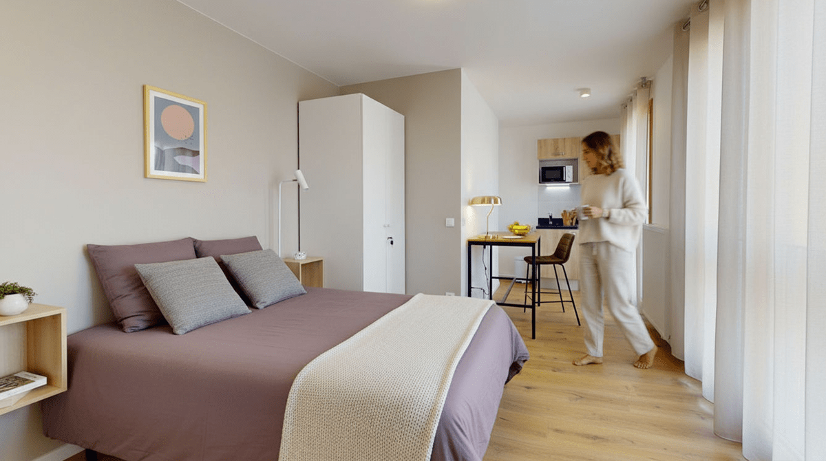 Chez Compose, votre studio est votre véritable "chez-vous", protégé par un bail d'habitation.